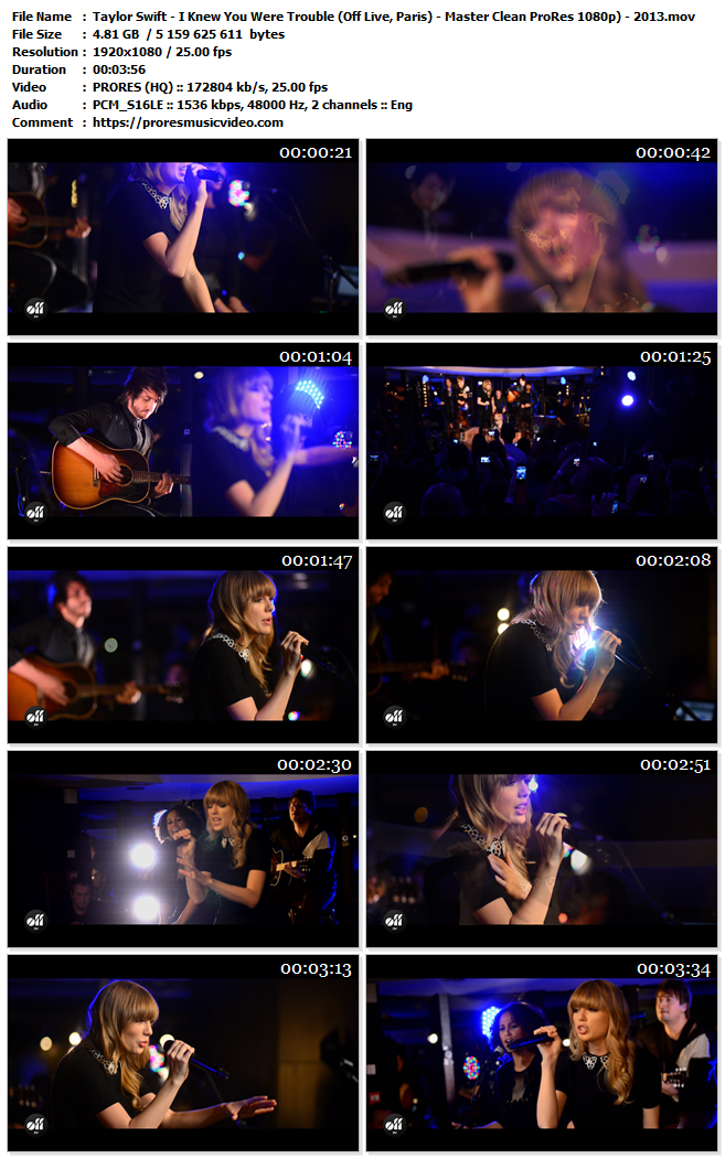 Taylor Swift – I Knew You Were Trouble (Off Live, Paris)