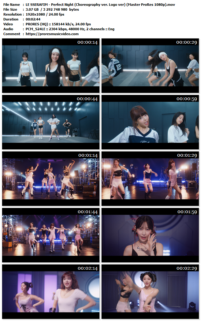 LE SSERAFIM – Perfect Night (Choreography ver. Logo ver)